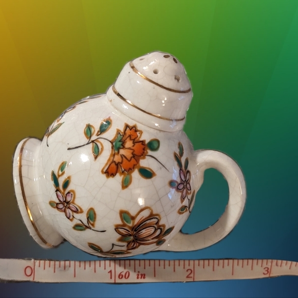 Moriyama Mori-machi Chintz Gilded Salt & Pepper Shakers - Picture 8 of 12